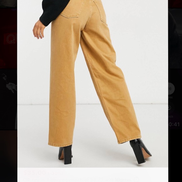 ASOS design dad jeans in camel - Picture 2 of 2